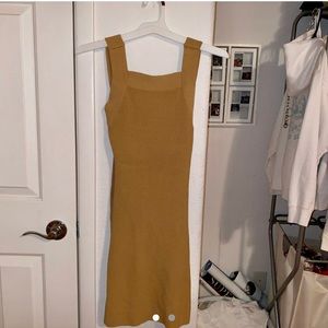 Urban Outfitters knit camel body con dress